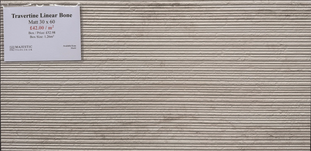 TRAVERTINE LINEAR DECOR BONE
